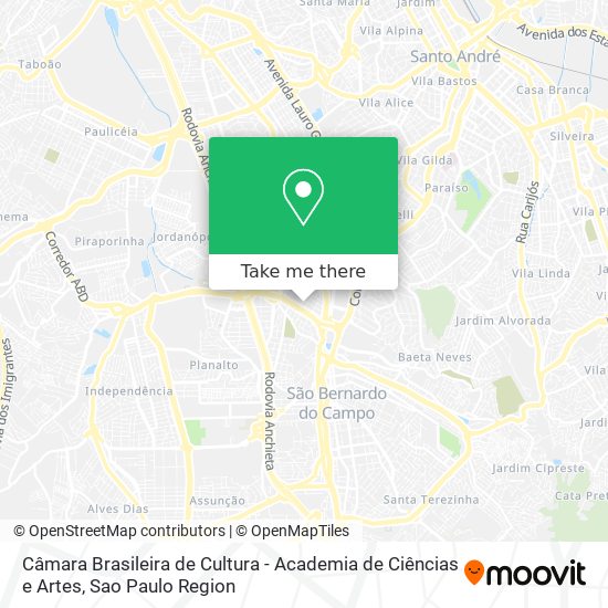 Câmara Brasileira de Cultura - Academia de Ciências e Artes map