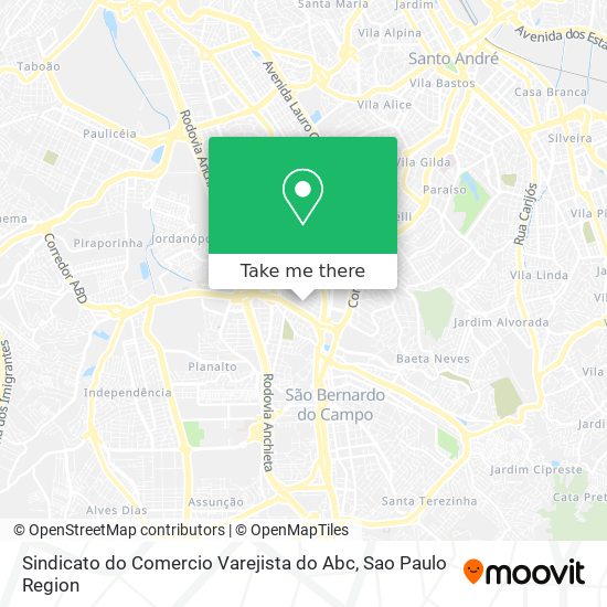 Sindicato do Comercio Varejista do Abc map