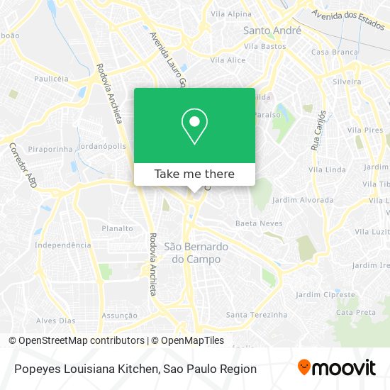 Mapa Popeyes Louisiana Kitchen