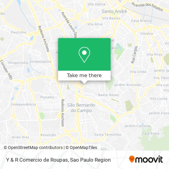 Y & R Comercio de Roupas map