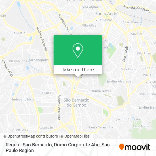 Regus - Sao Bernardo, Domo Corporate Abc map