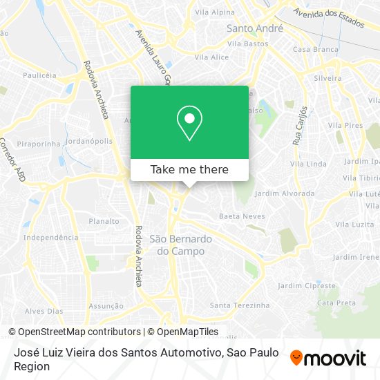 Mapa José Luiz Vieira dos Santos Automotivo