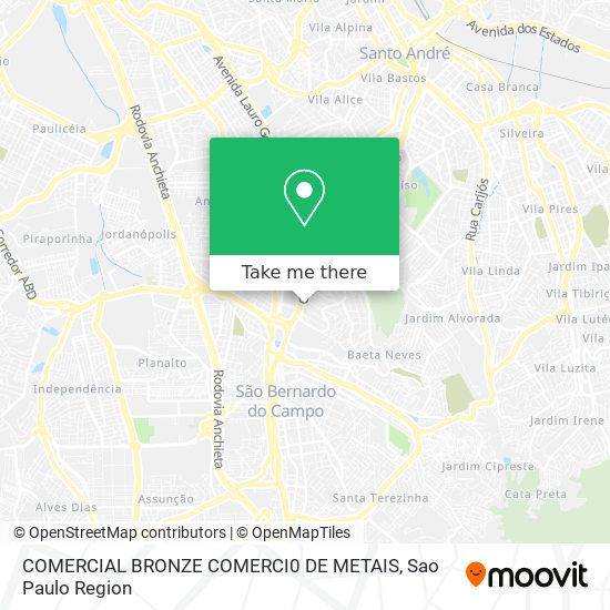 COMERCIAL BRONZE COMERCI0 DE METAIS map