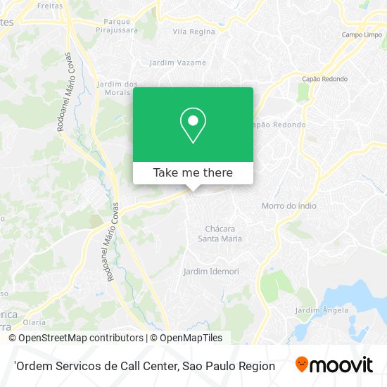 Mapa 'Ordem Servicos de Call Center