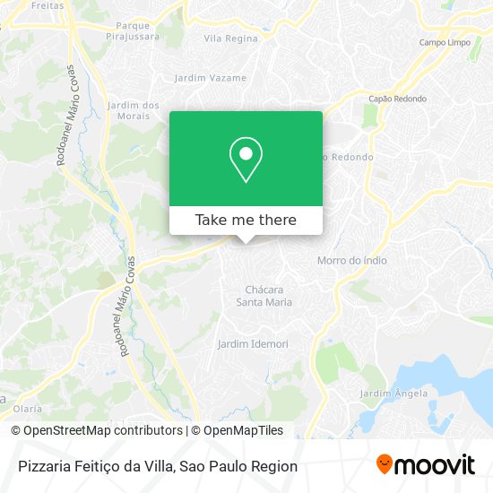 Mapa Pizzaria Feitiço da Villa