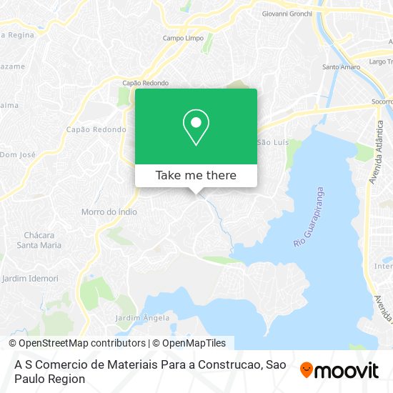 A S Comercio de Materiais Para a Construcao map