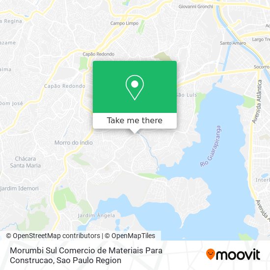 Morumbi Sul Comercio de Materiais Para Construcao map