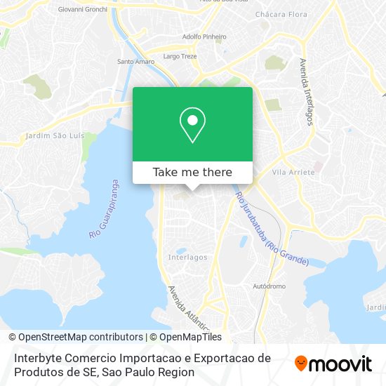 Mapa Interbyte Comercio Importacao e Exportacao de Produtos de SE