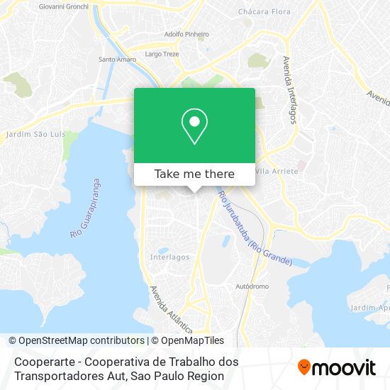 Mapa Cooperarte - Cooperativa de Trabalho dos Transportadores Aut