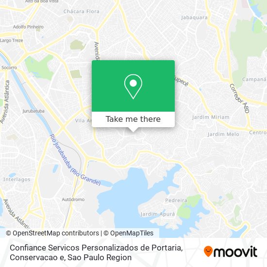 Mapa Confiance Servicos Personalizados de Portaria, Conservacao e