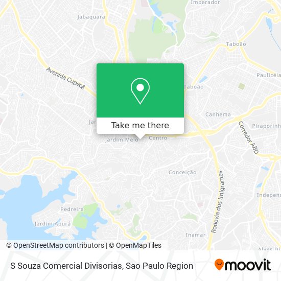 S Souza Comercial Divisorias map