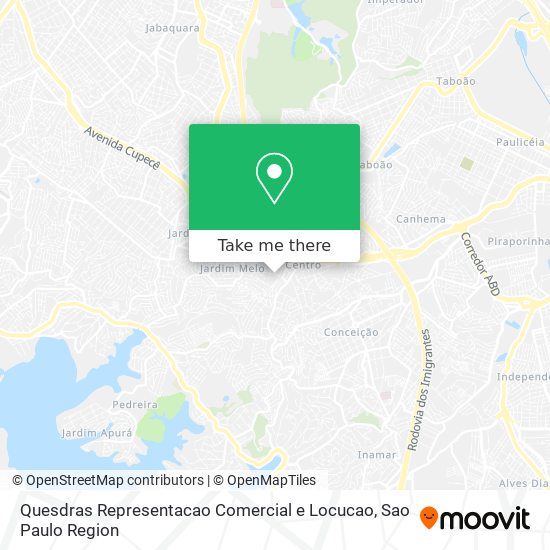 Mapa Quesdras Representacao Comercial e Locucao