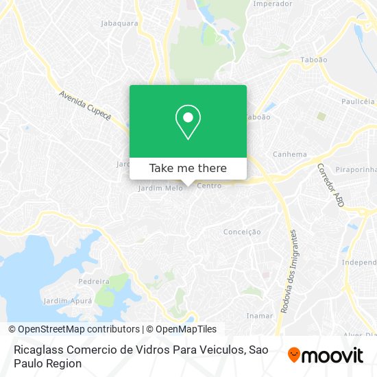 Ricaglass Comercio de Vidros Para Veiculos map