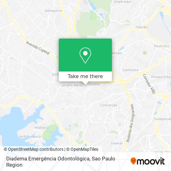 Diadema Emergência Odontológica map