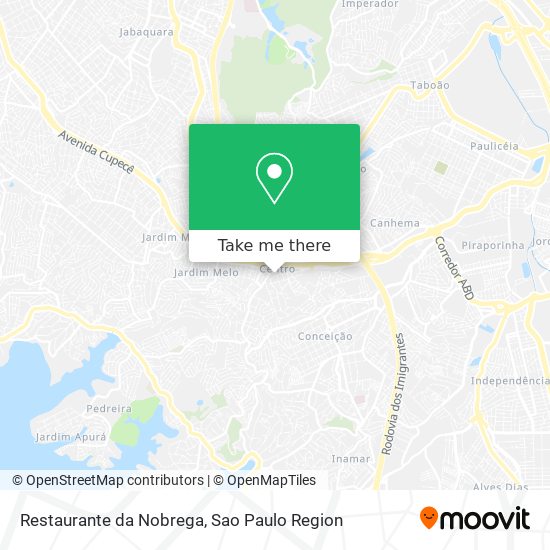 Mapa Restaurante da Nobrega