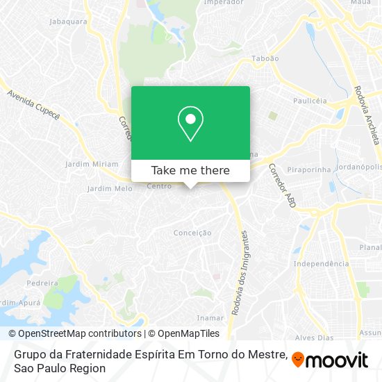 Mapa Grupo da Fraternidade Espírita Em Torno do Mestre