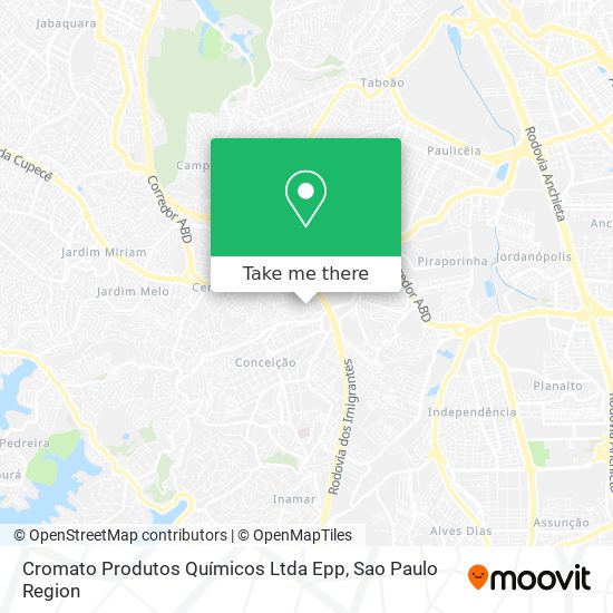 Mapa Cromato Produtos Químicos Ltda Epp