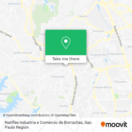 Mapa Natiflex Industria e Comercio de Borrachas