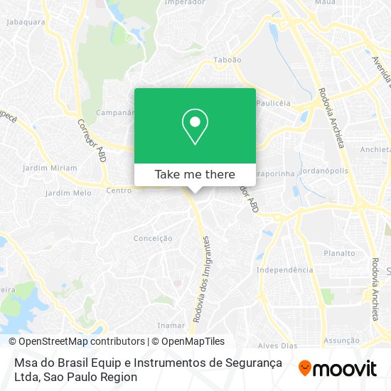 Msa do Brasil Equip e Instrumentos de Segurança Ltda map