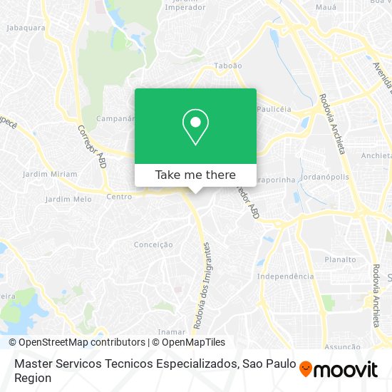 Master Servicos Tecnicos Especializados map