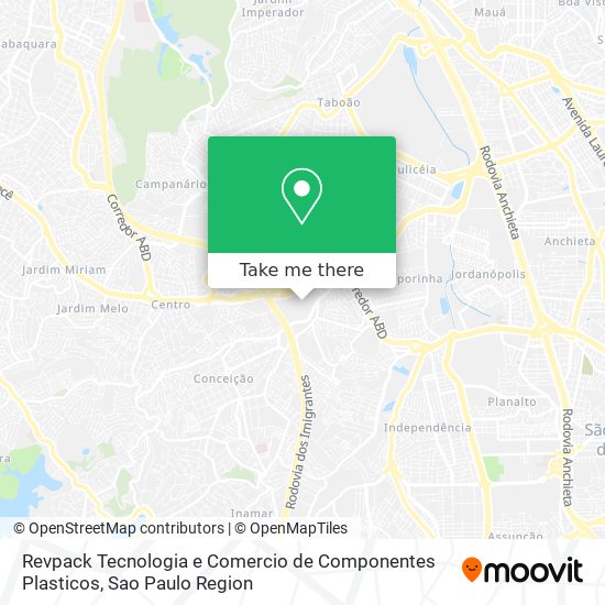 Mapa Revpack Tecnologia e Comercio de Componentes Plasticos