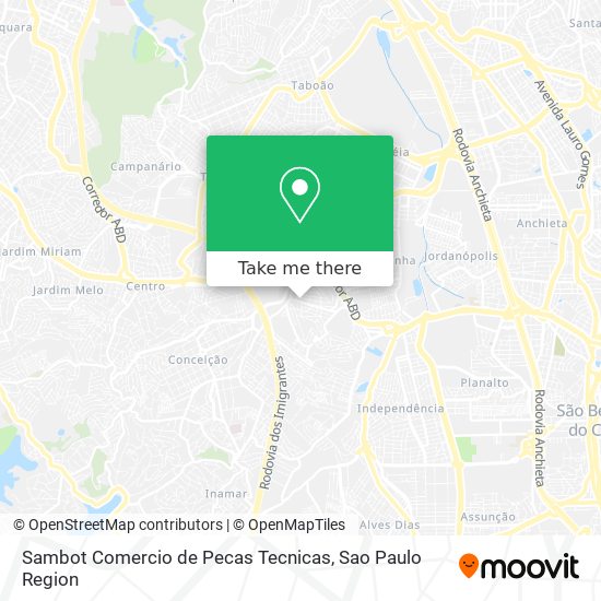 Sambot Comercio de Pecas Tecnicas map