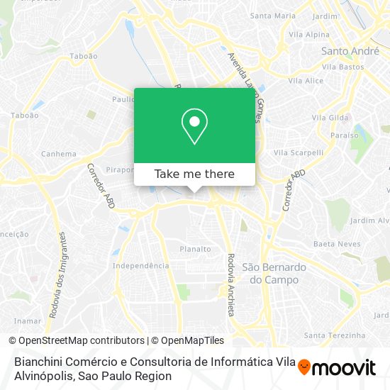 Bianchini Comércio e Consultoria de Informática Vila Alvinópolis map