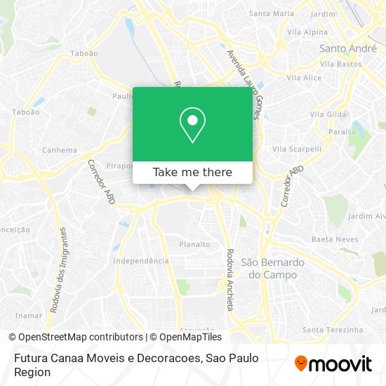 Mapa Futura Canaa Moveis e Decoracoes