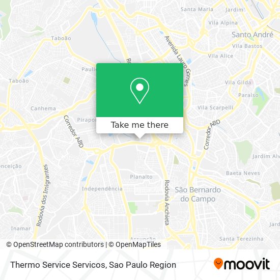 Thermo Service Servicos map