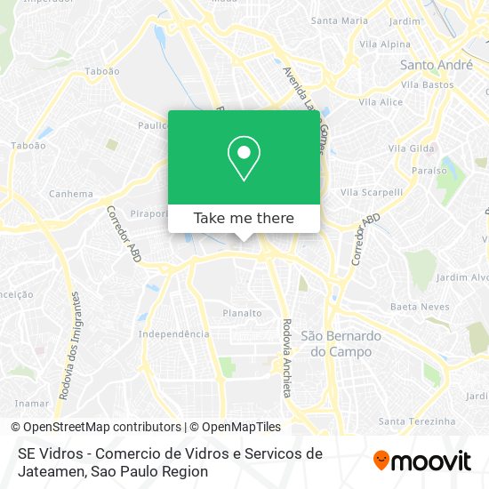 SE Vidros - Comercio de Vidros e Servicos de Jateamen map