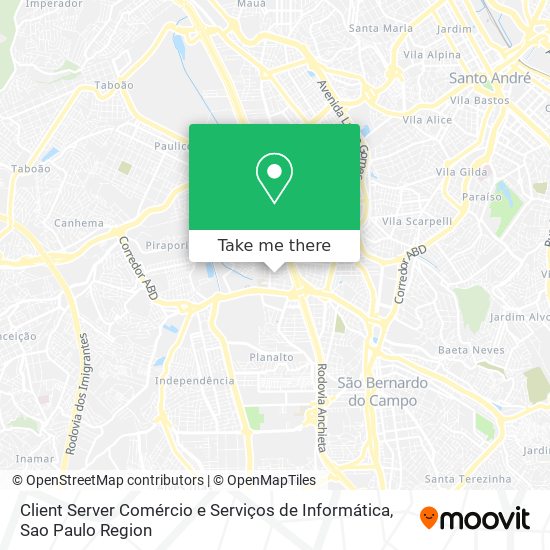 Mapa Client Server Comércio e Serviços de Informática