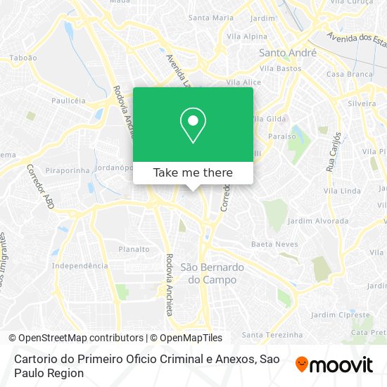 Cartorio do Primeiro Oficio Criminal e Anexos map