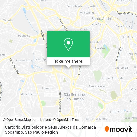 Cartorio Distribuidor e Seus Anexos da Comarca Sbcampo map