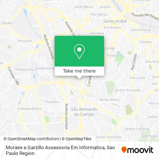 Mapa Moraes e Garzillo Assessoria Em Informatica