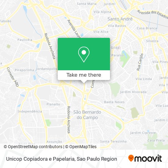Unicop Copiadora e Papelaria map