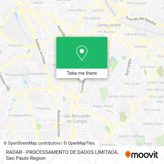 RADAR - PROCESSAMENTO DE DADOS LIMITADA map