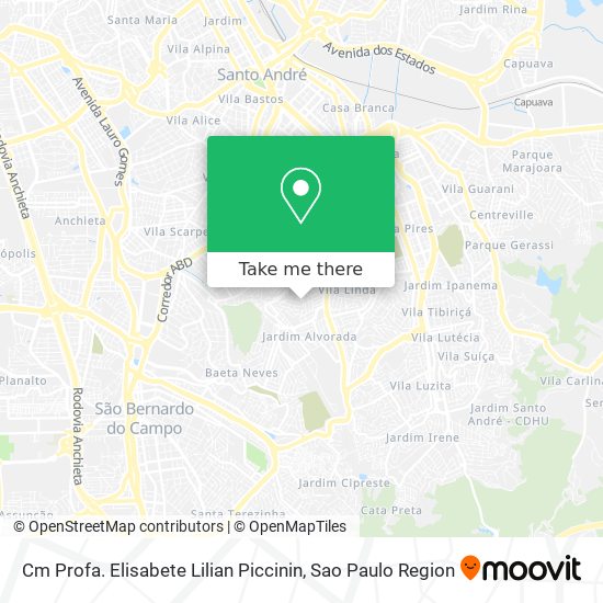 Cm Profa. Elisabete Lilian Piccinin map