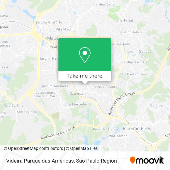 Videira Parque das Américas map