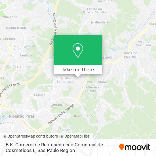 B.K. Comercio e Representacao Comercial de Cosmeticos L map