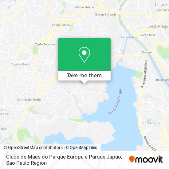 Mapa Clube de Maes do Parque Europa e Parque Japao