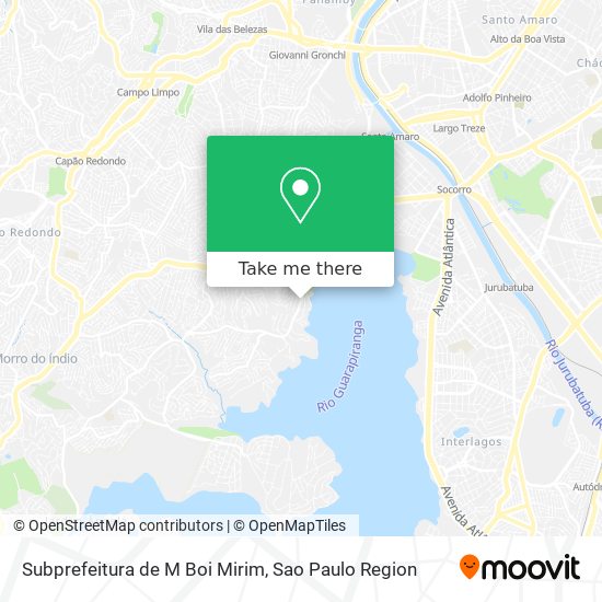 Subprefeitura de M Boi Mirim map