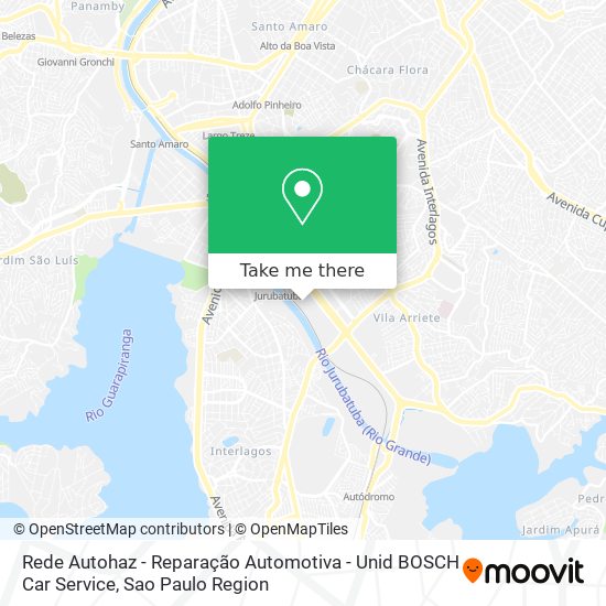 Rede Autohaz - Reparação Automotiva - Unid BOSCH Car Service map
