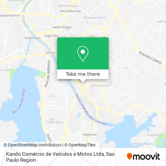 Mapa Kando Comércio de Veiculos e Motos Ltda