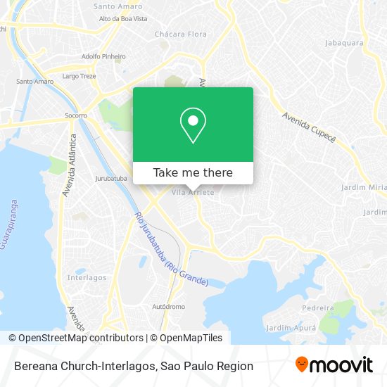 Mapa Bereana Church-Interlagos