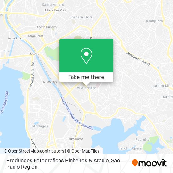 Mapa Producoes Fotograficas Pinheiros & Araujo