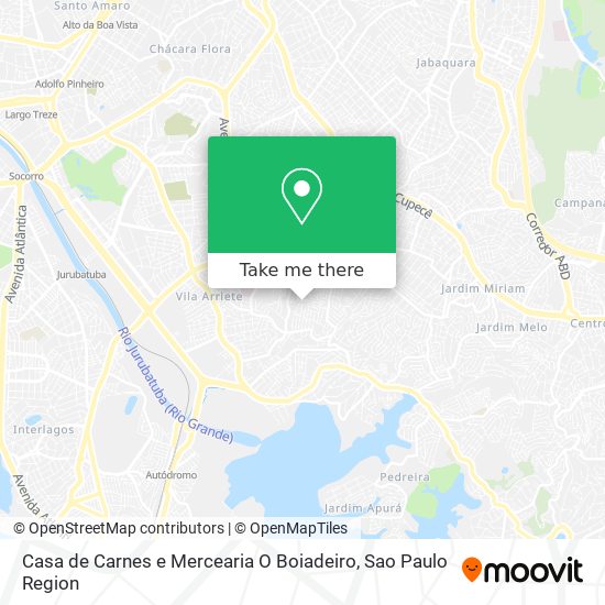 Mapa Casa de Carnes e Mercearia O Boiadeiro