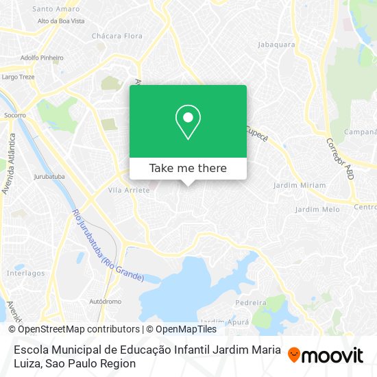 Mapa Escola Municipal de Educação Infantil Jardim Maria Luiza