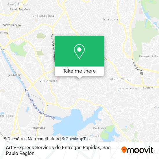 Mapa Arte-Express Servicos de Entregas Rapidas