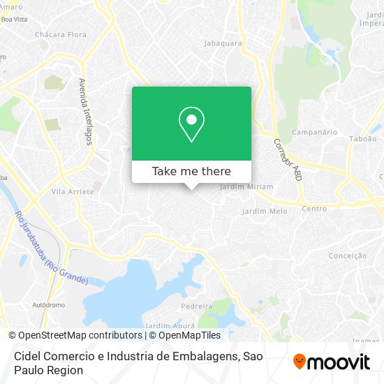 Mapa Cidel Comercio e Industria de Embalagens