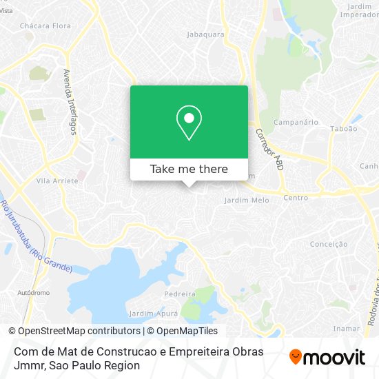 Com de Mat de Construcao e Empreiteira Obras Jmmr map